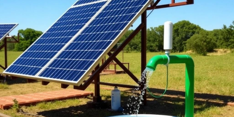 Bombeamento solar para propriedade rural