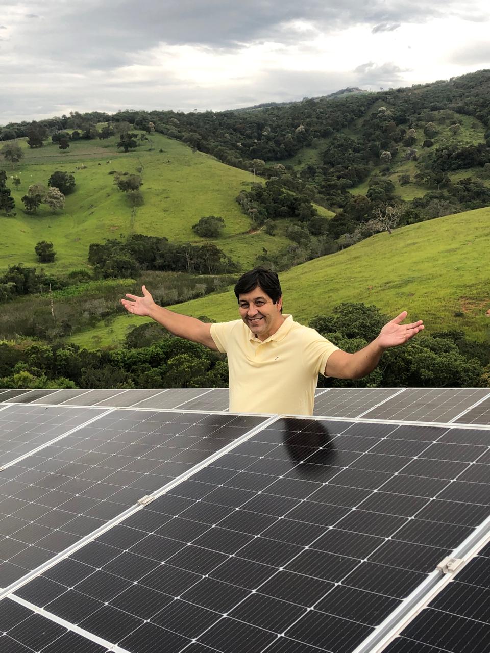 Pedro Teixeira em obra de energia solar